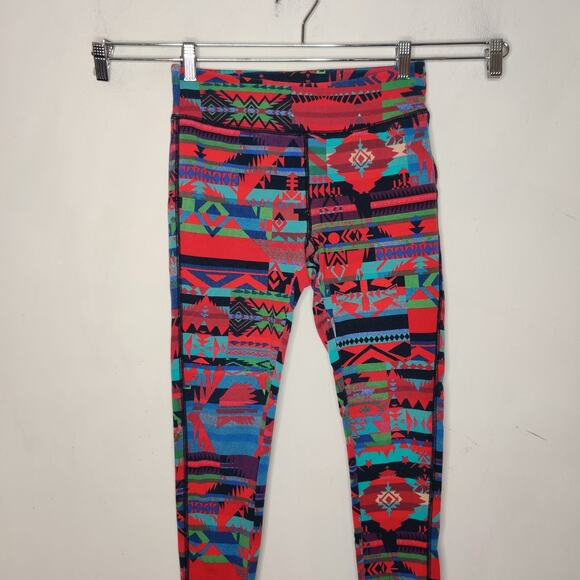 Chaps Aztec Pattern Leggings Skinny Cotton Stretch Southwestern - Picture 2 of 11